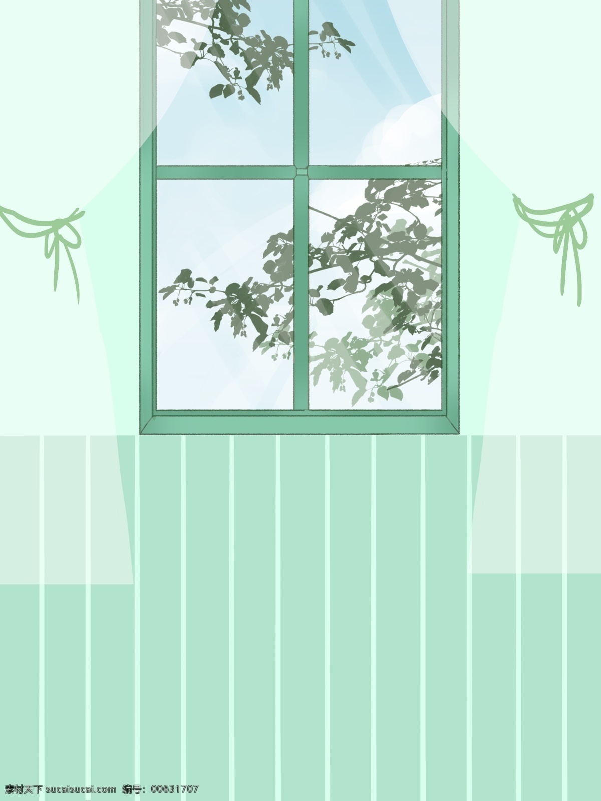 浅绿色 室内 房间 背景 卡通 彩色 创意 装饰 设计背景 海报背景 简约 图案 背景素材