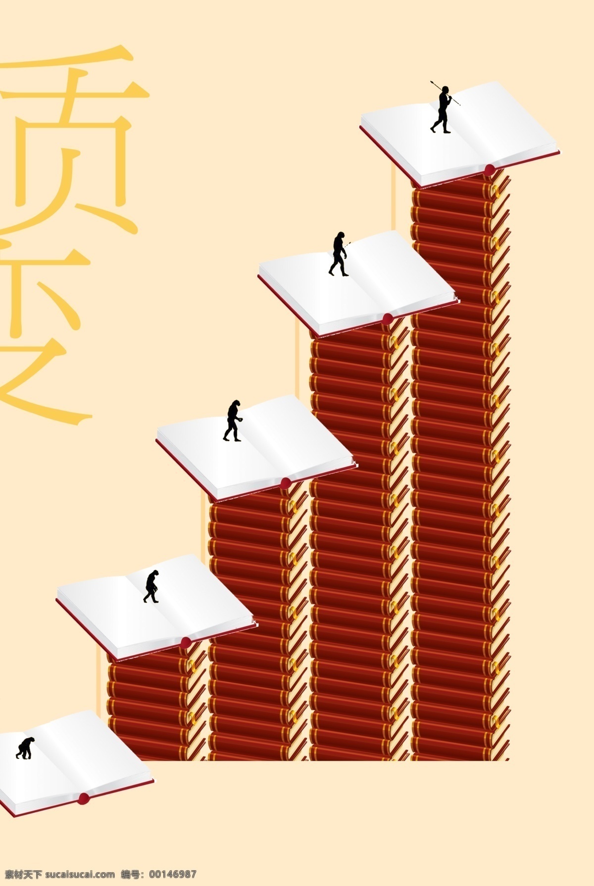 學習 改變 命運 創(chuàng)意 廣告設計模板 階梯 源文件 學習改變命運 質變 海報 psd源文件