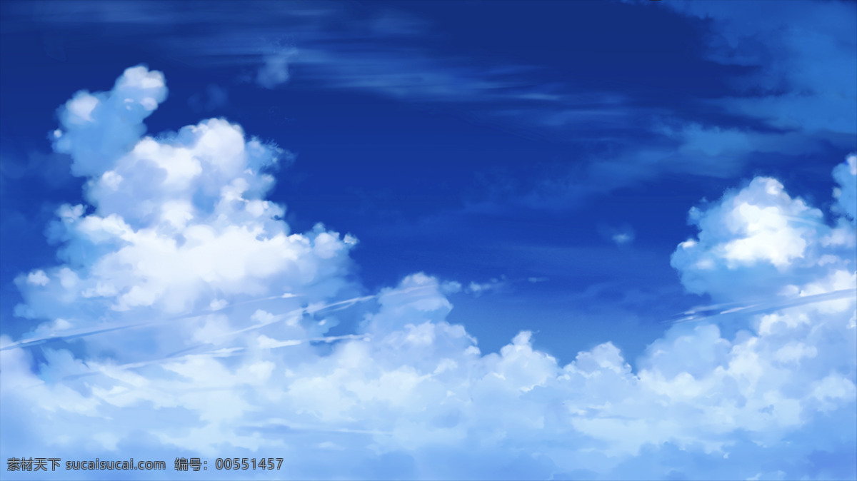 藍天白云 風景 天空 動漫 白云 動漫動畫 風景漫畫