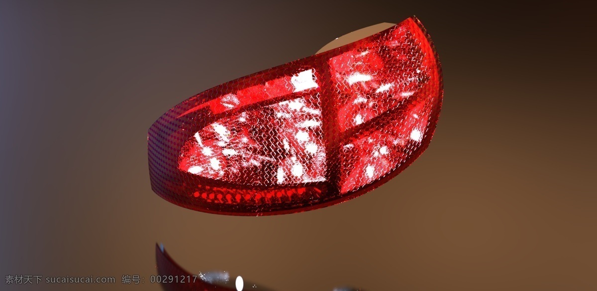 汽車 led 尾燈 3d模型素材 其他3d模型