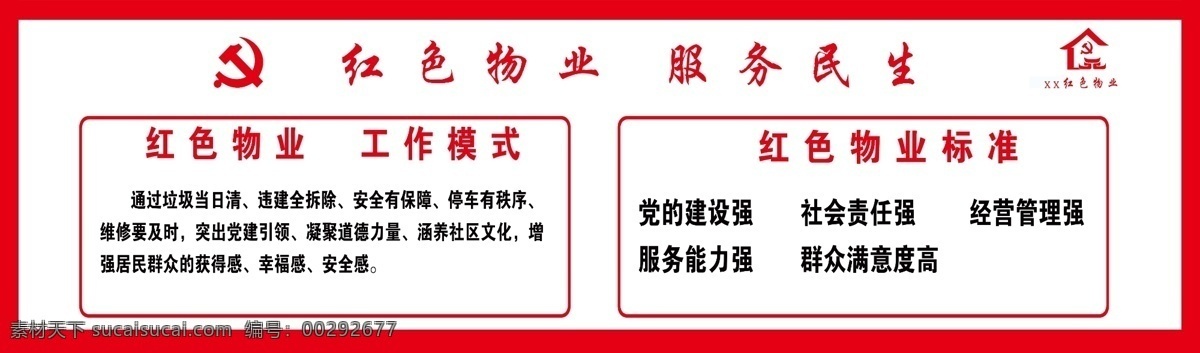紅色物業(yè)圖片 黨建引領 紅色物業(yè) 美好家園 多方參與 共享共建