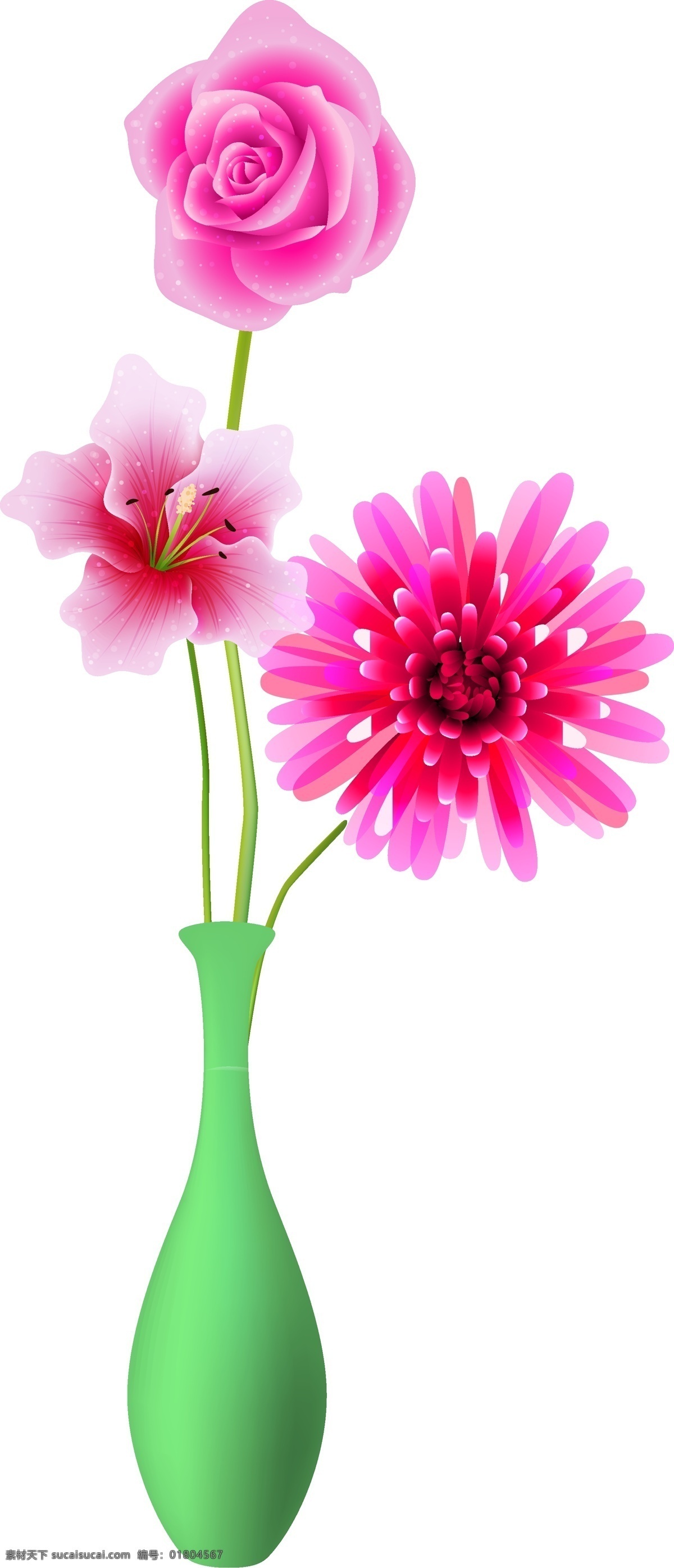 花瓶 百合 蘭花 玫瑰 墻貼 移門圖案 優(yōu)雅 六 代 環(huán)保 墻 貼 矢量 家居裝飾素材 壁紙墻畫壁紙