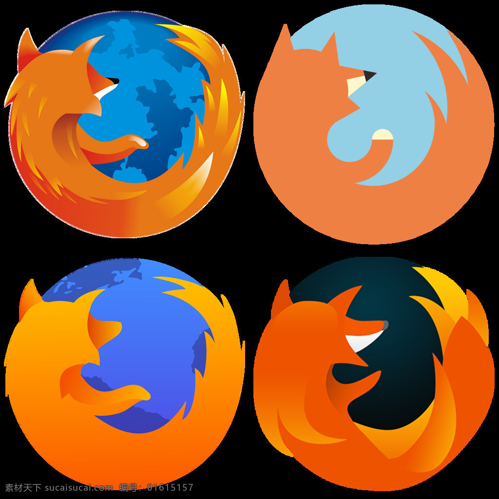 火狐 浏览器 新 logo 免 抠 透明 图标 扁平 搞笑 背景 ico