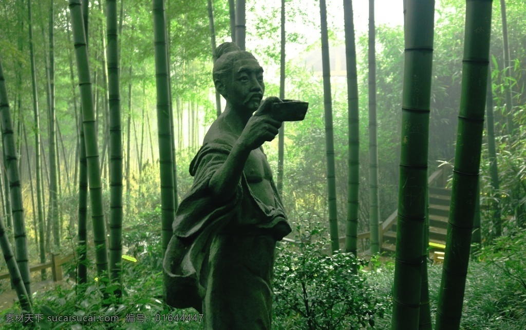 竹林 里 雕塑 竹 森林 自然 綠色 竹子 綠竹 竹竿 竹節(jié) 翠竹 竹海 竹桿 竹葉雕像 人物 人物雕塑 雕塑藝術(shù) 生物世界 樹木樹葉