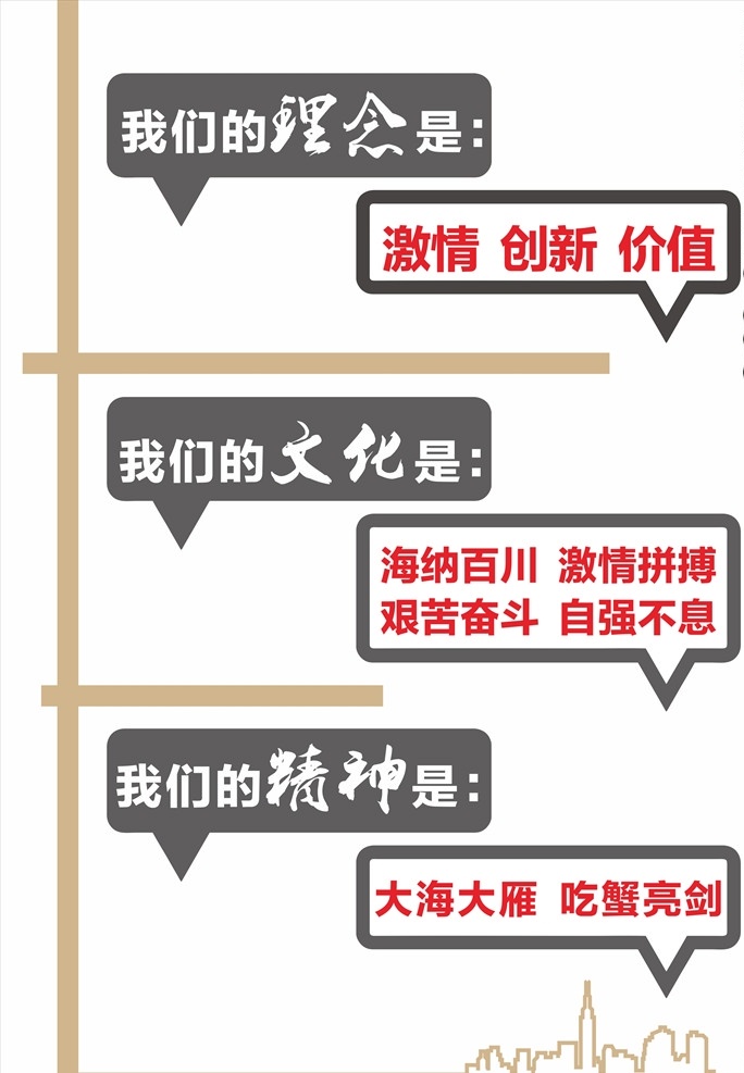 企業(yè)勵志語 勵志標語 公司勵志標語 企業(yè)勵志標語 學(xué)校勵志文化 學(xué)校展板 學(xué)校文化墻 奮斗標語 學(xué)習(xí)激勵標語 激勵人心文化 勵志宣傳 校園文化 精神文化標語 勵志文化墻 奮斗文化墻 企業(yè)文化墻 勵志背景墻 公司標語 勵志文化 勵志口號 企業(yè)精神 招貼設(shè)計