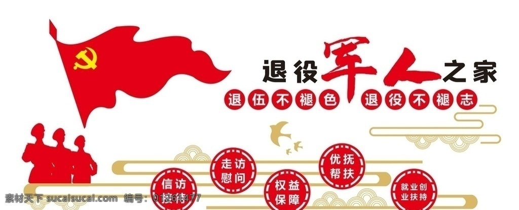 軍人之家 黨建 文化 墻 黨建文化墻 退伍 軍人