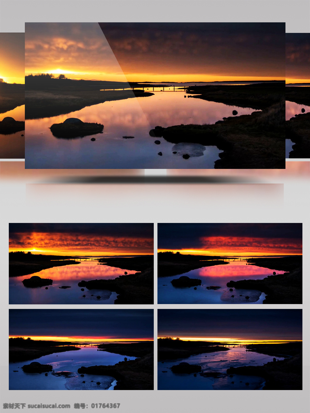 实拍 四 组 美丽 冰岛 风光 延时 视频 春天 冬季 红色 日出 溪流 河流 彩云 阳光 朝霞 壮观