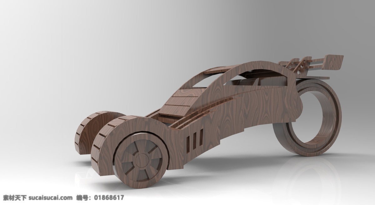 木制 概念车 玩具 lasercut 3d模型素材 其他3d模型