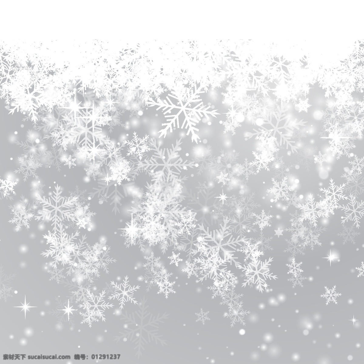 精美 冬季 雪花 背景 矢量 白色