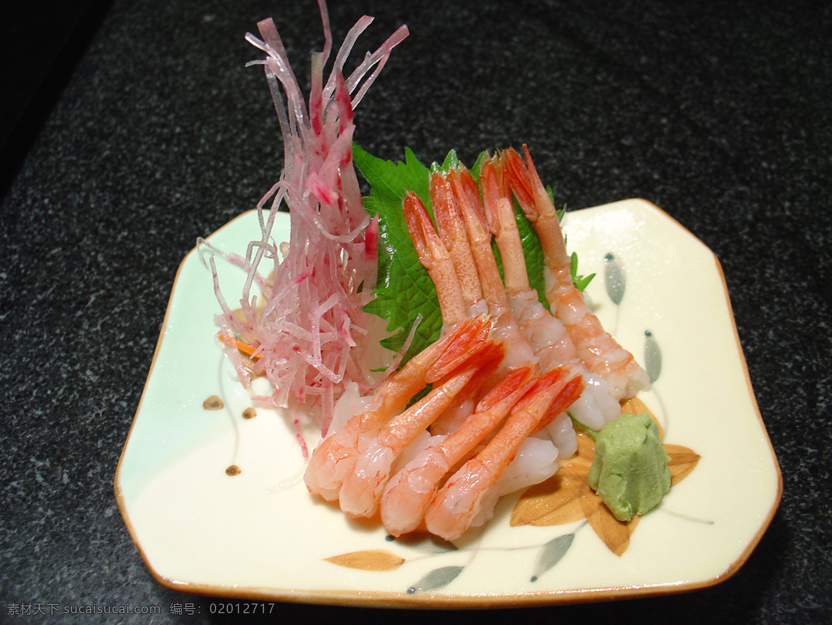 甜虾刺身 美食 传统美食 餐饮美食 高清菜谱用图