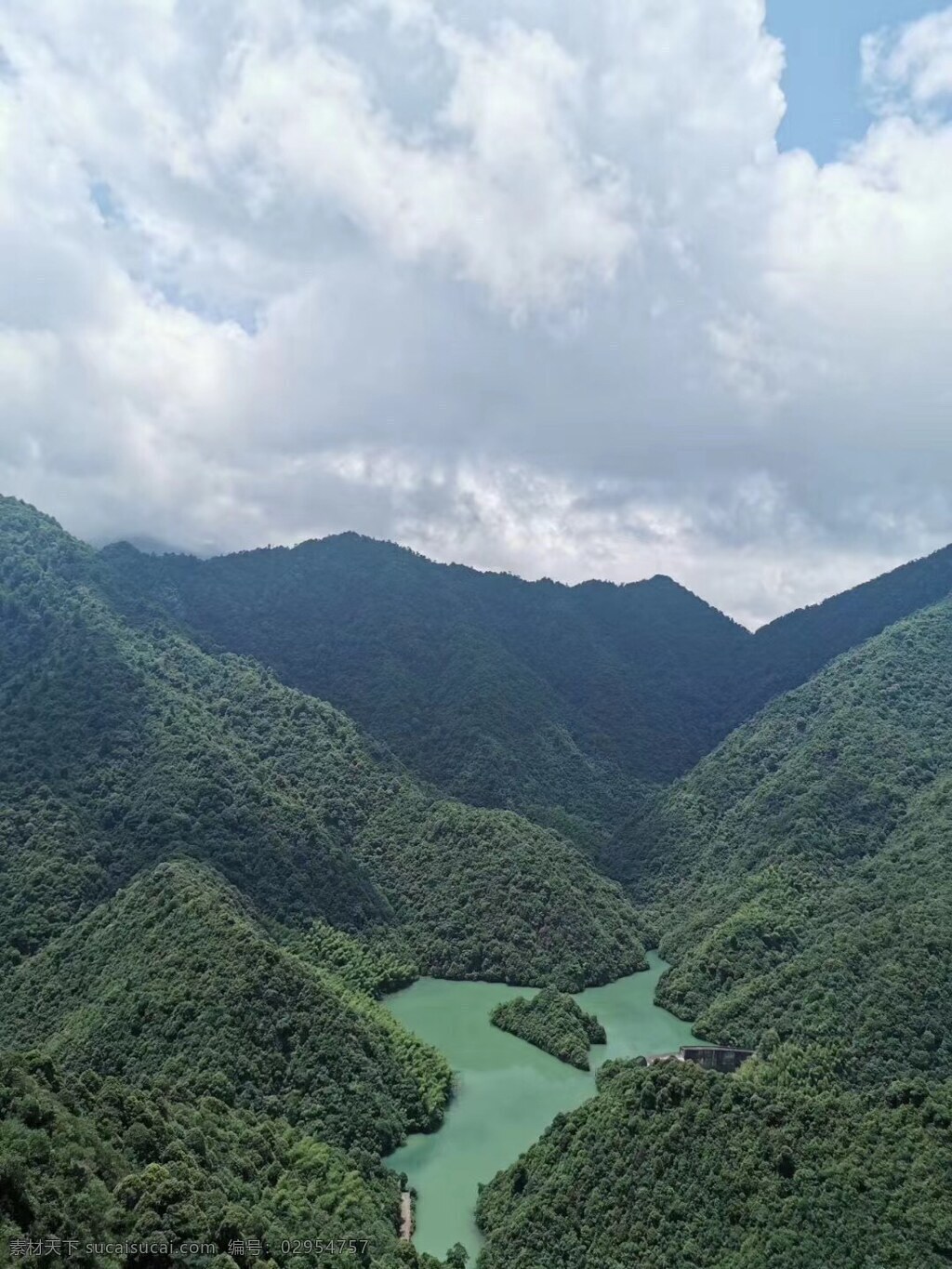 大 觉 山 峡谷 大觉山 青山 绿水 蓝天 俯拍 自然景观 山水风景