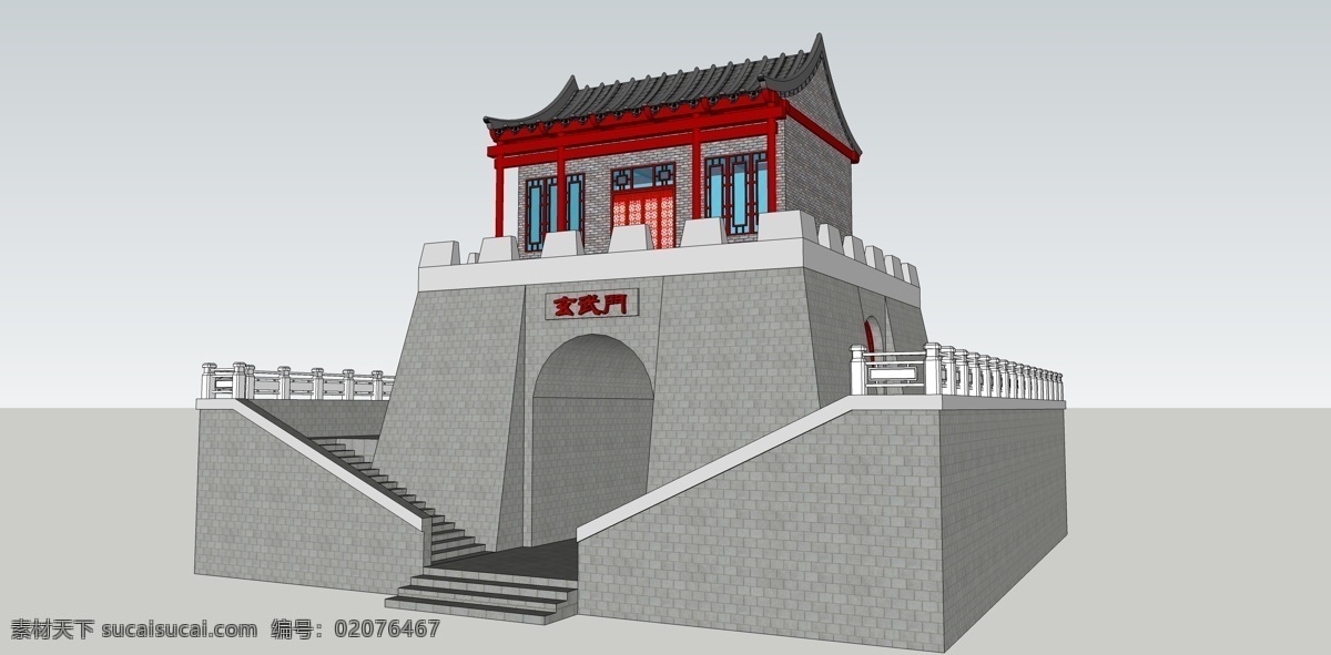 仿古 鐘鼓樓 模型 材質(zhì)貼圖 3d效果圖 建筑素材 中式建筑 園林景觀 景觀素材