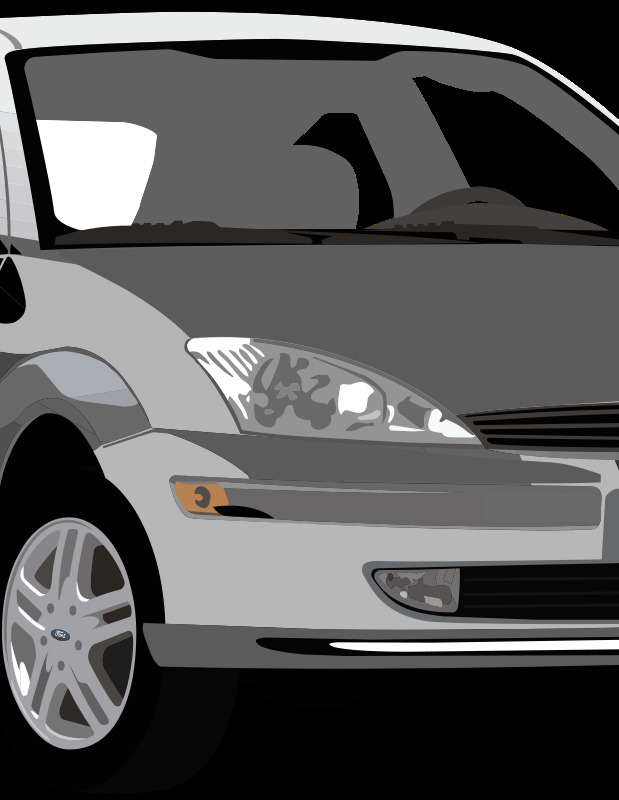福特 福克斯 车辆 汽车 运输 集中注意力 灰色的 插画集