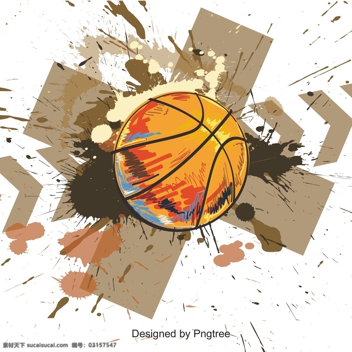 卡通 运动 非 主流 点 圆点 篮球 箭头 颜色 彩色 墨水 喷溅