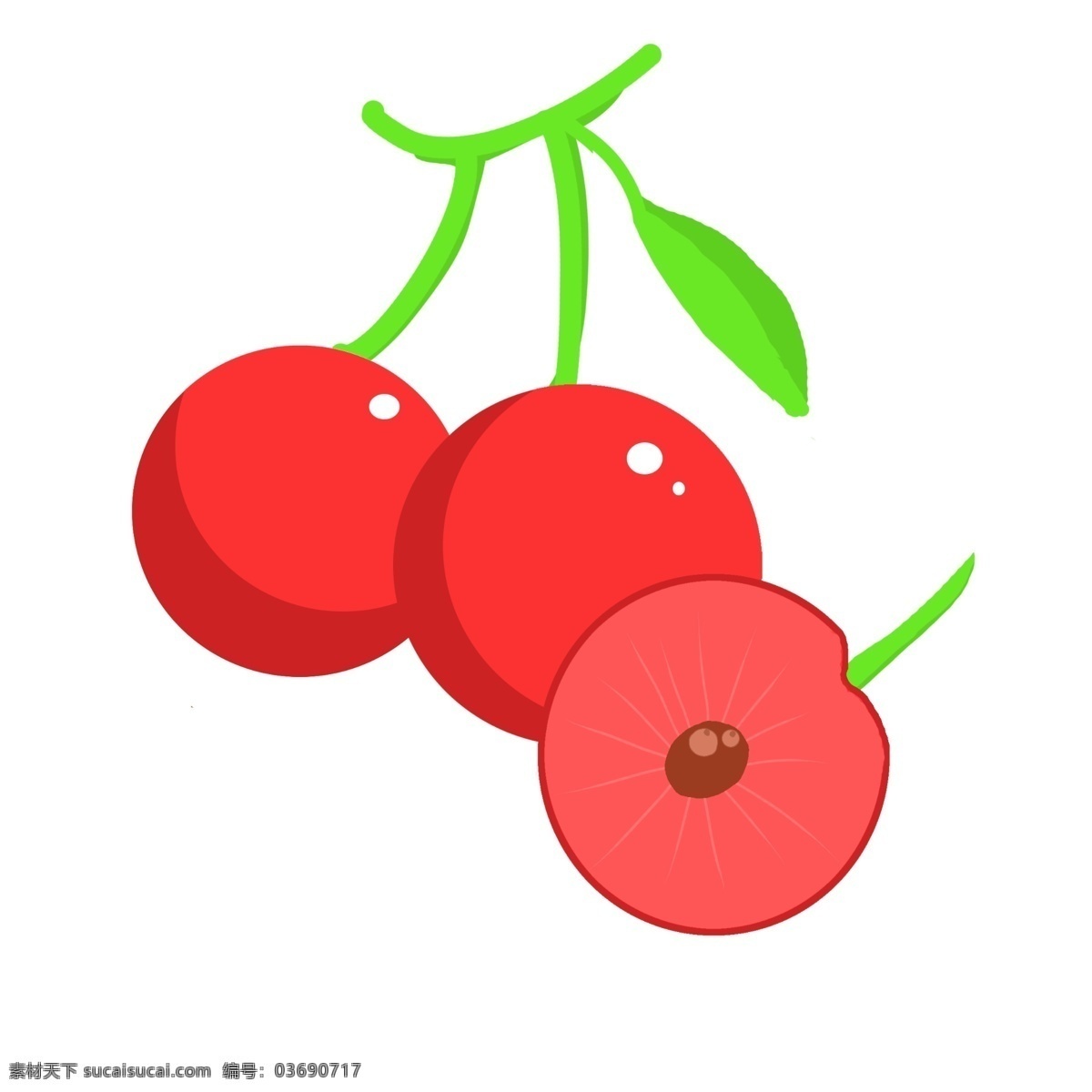 红色 漂亮 樱桃 水果