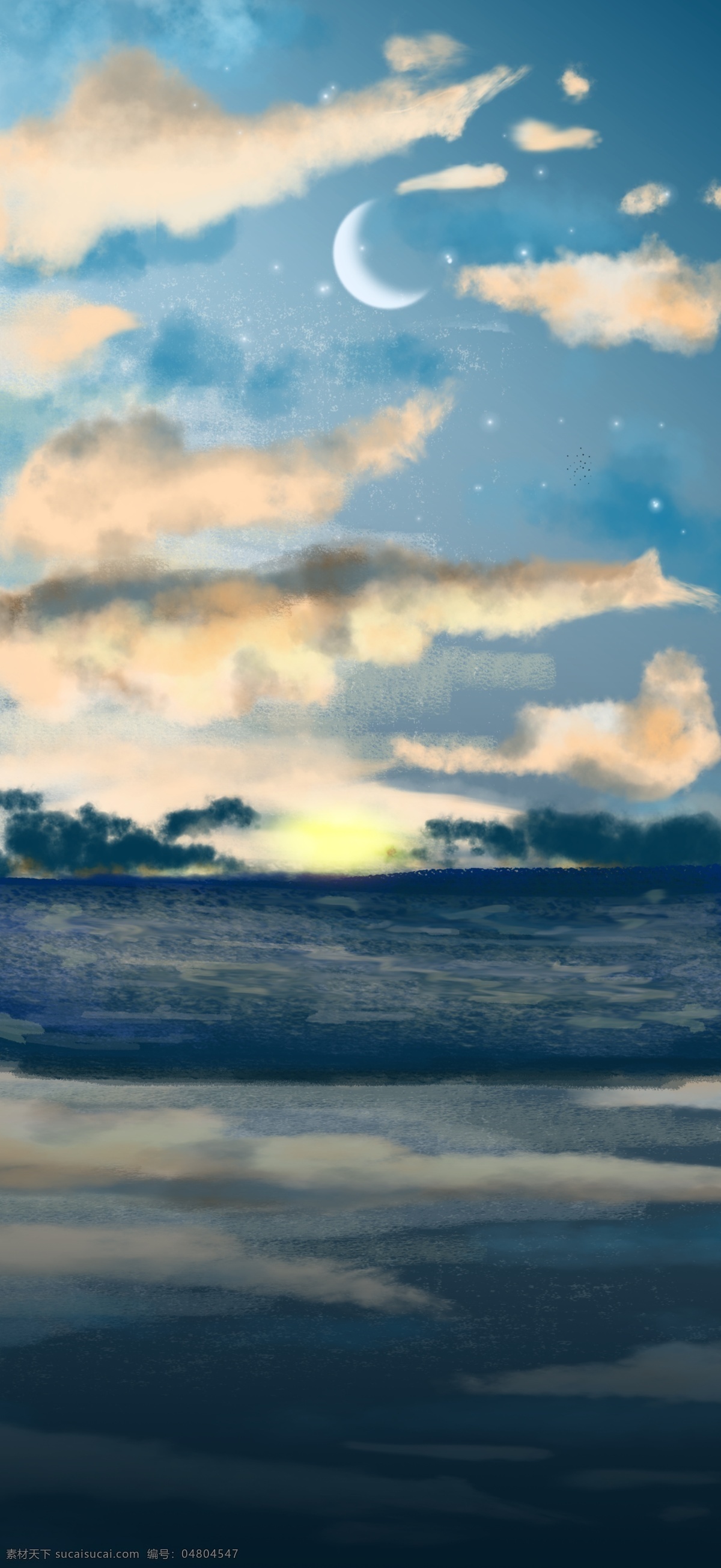 藍(lán)色 清新 風(fēng) 河邊 風(fēng)景 插畫 背景 治愈系背景 插畫背景 唯美 綠地背景 藍(lán)天白云 山水風(fēng)景