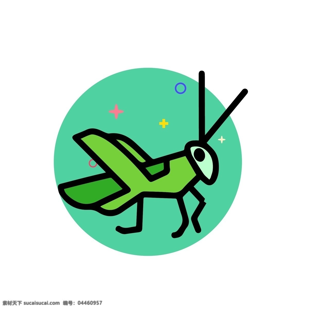 mbe 卡通 昆虫 蝈蝈 蝗虫 矢量 元素 虫