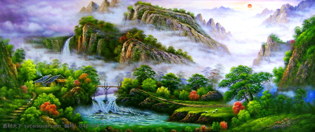 山水風(fēng)景 油畫 裝飾畫 繪畫藝術(shù) 風(fēng)景油畫寫生 風(fēng)景油畫 山水畫 書畫文字 文化藝術(shù)