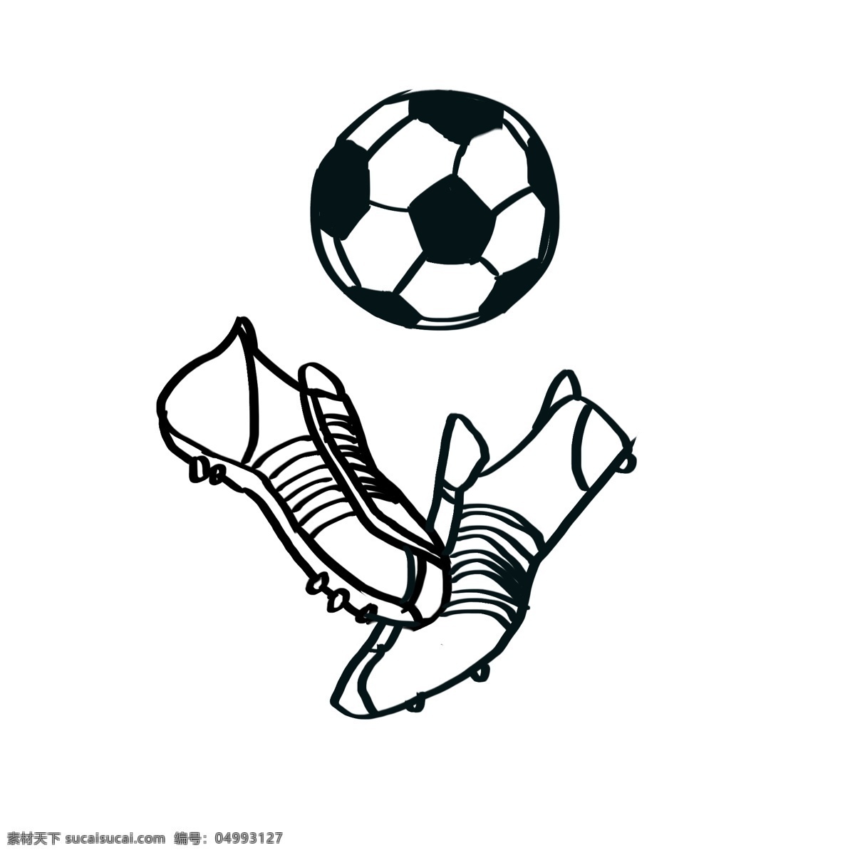 足球 足球鞋 简 笔画 足球简笔画 足球运动鞋 线稿图 黑色线条