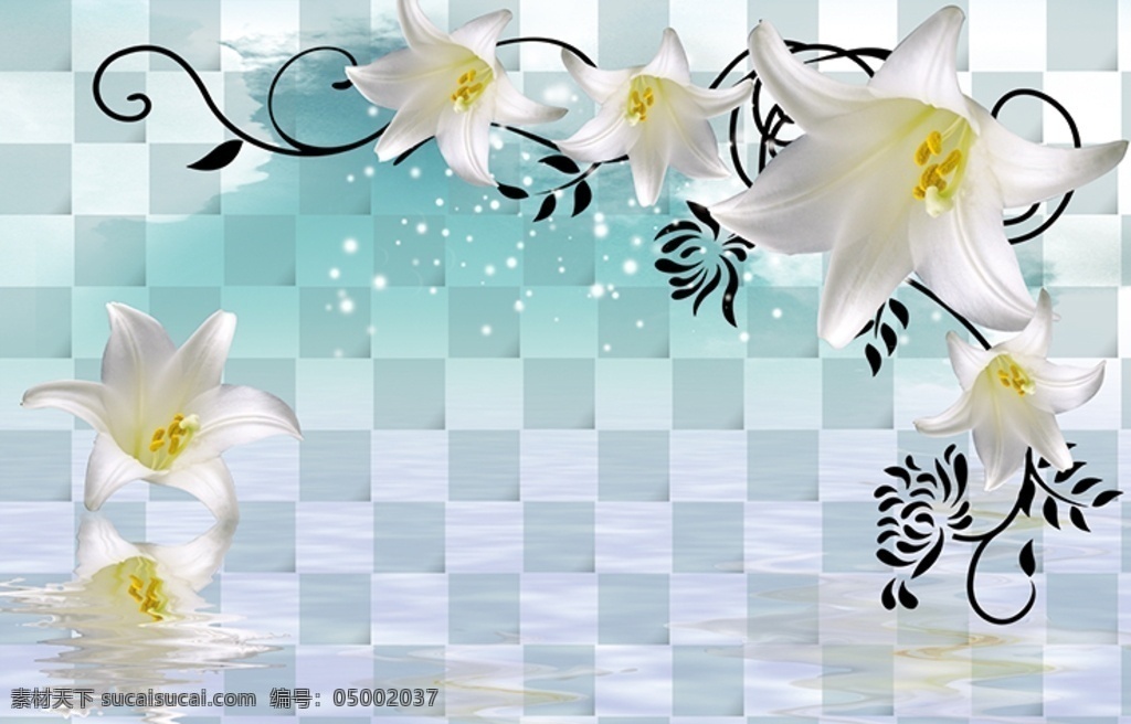 百合花 立體 電視 背景 墻 現(xiàn)代簡約 簡約背景墻 簡約客廳 方塊 倒影 中式客廳 客廳裝修 客廳沙發(fā)墻 客廳背景墻 中式背景墻 臥室 共享作品 分層