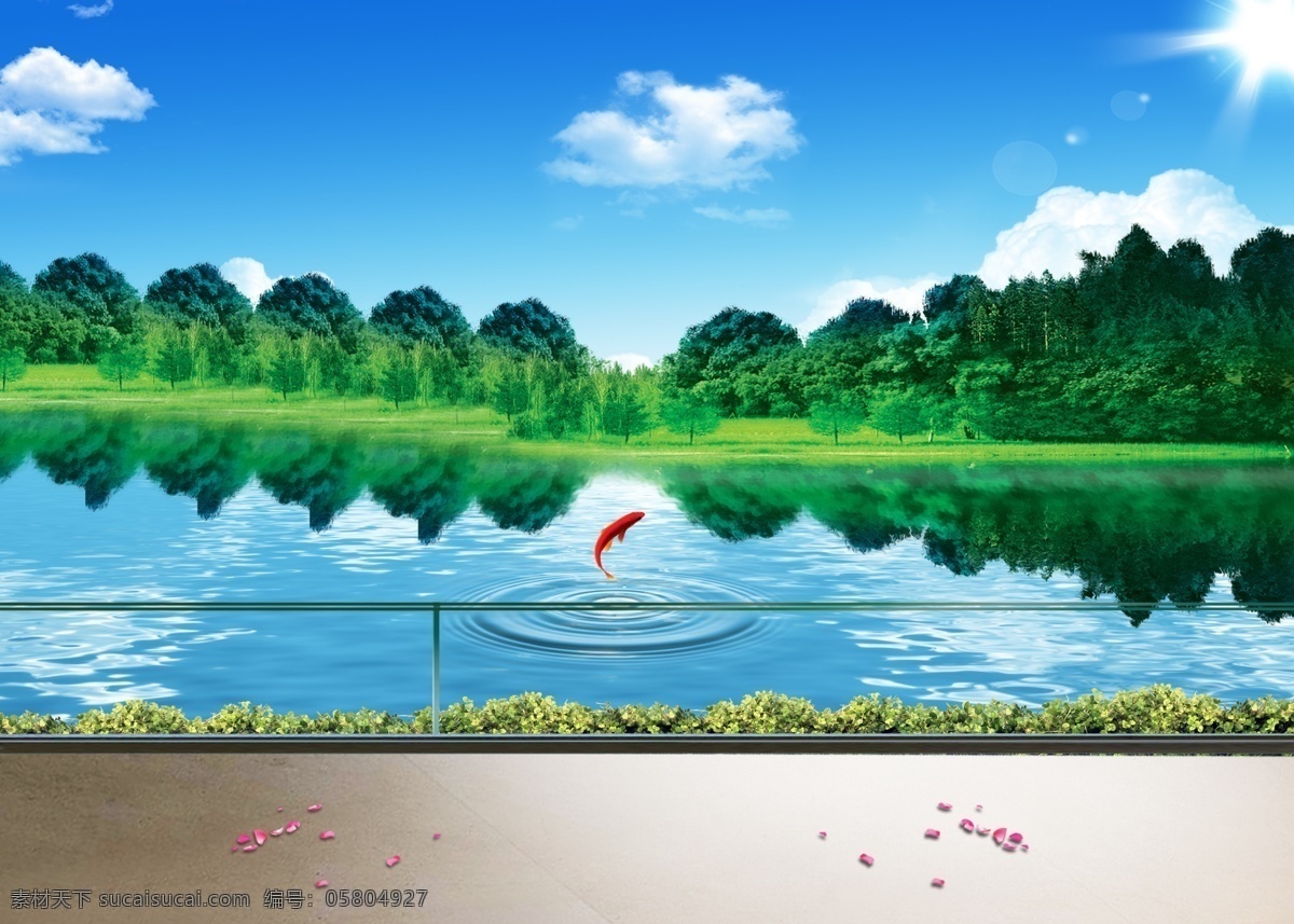 大自然風(fēng)景 大自然 海邊風(fēng)景 荷塘風(fēng)景 藍(lán)天白云 藍(lán)天風(fēng)景 自然 風(fēng)景 景色 花瓣 花 草 魚 鯉魚 海 海邊 河水 背景 展板 模版 宣傳欄 海報 環(huán)保 清新 春天 空曠 陽光 廣告 分層 源文件 自然風(fēng)景