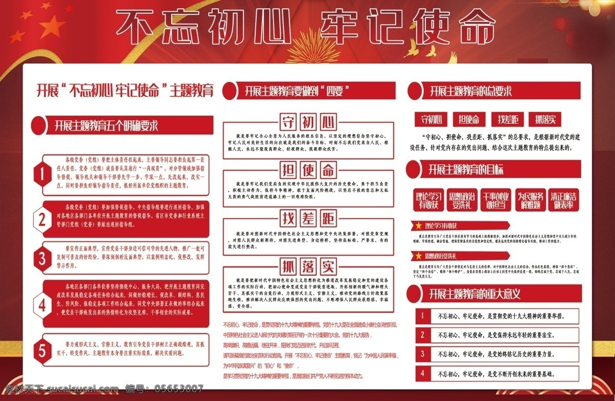 黨建 不忘初心 展板 牢記使命 國(guó)外廣告設(shè)計(jì)