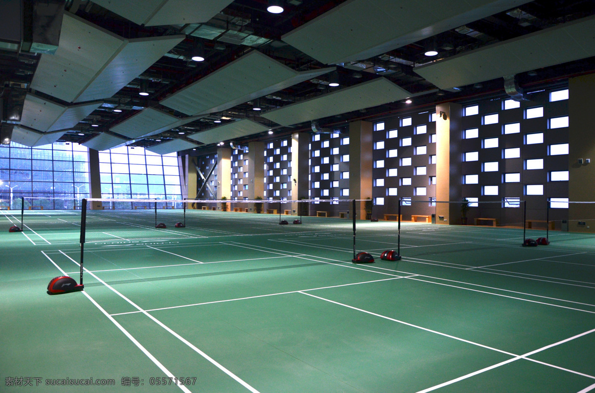 羽毛球場 運動 羽毛球 體育 鍛煉 球類 建筑園林 室內攝影