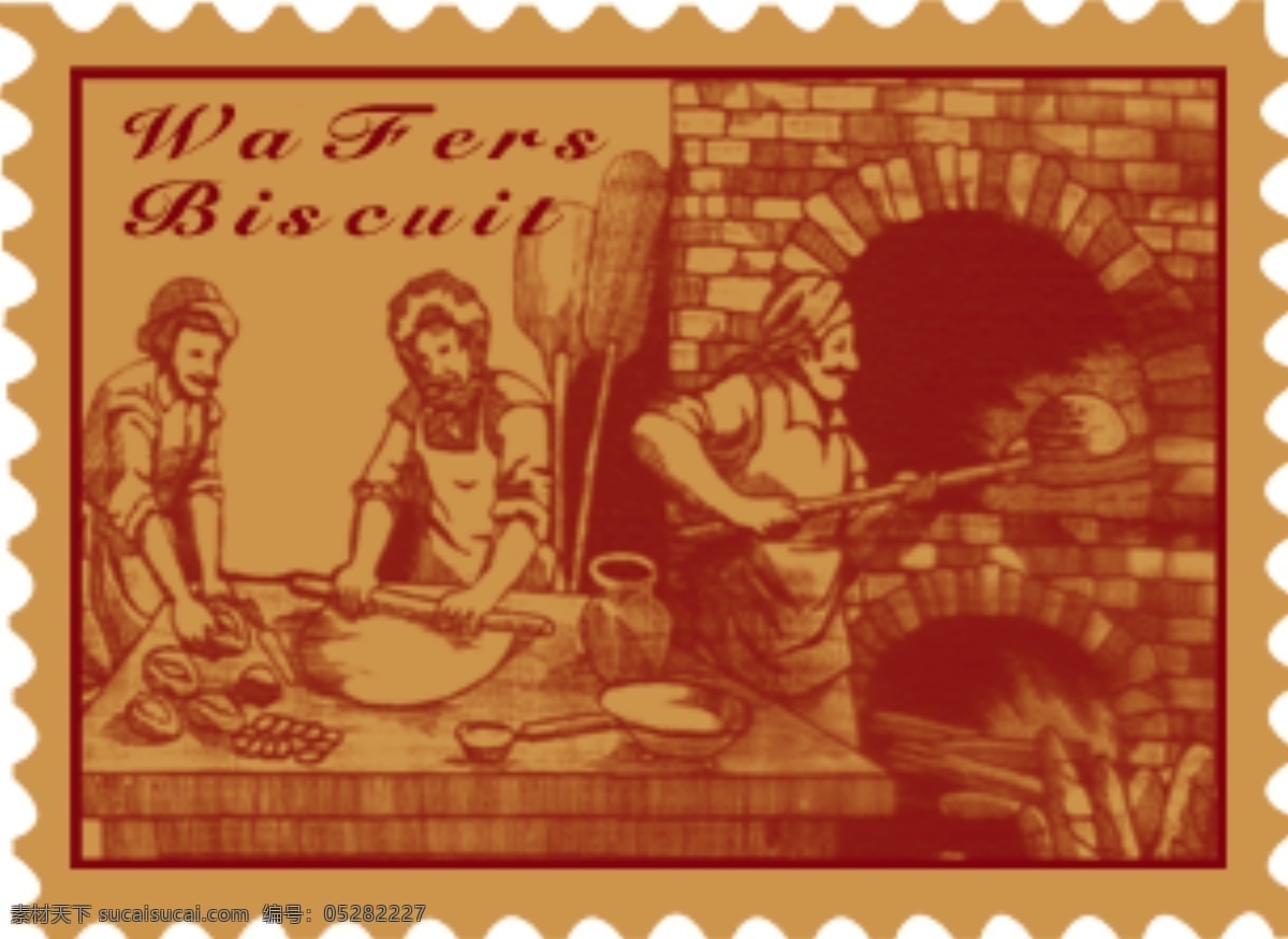 邮票图片 邮票 烙饼 加火 西方 好吃 包装设计