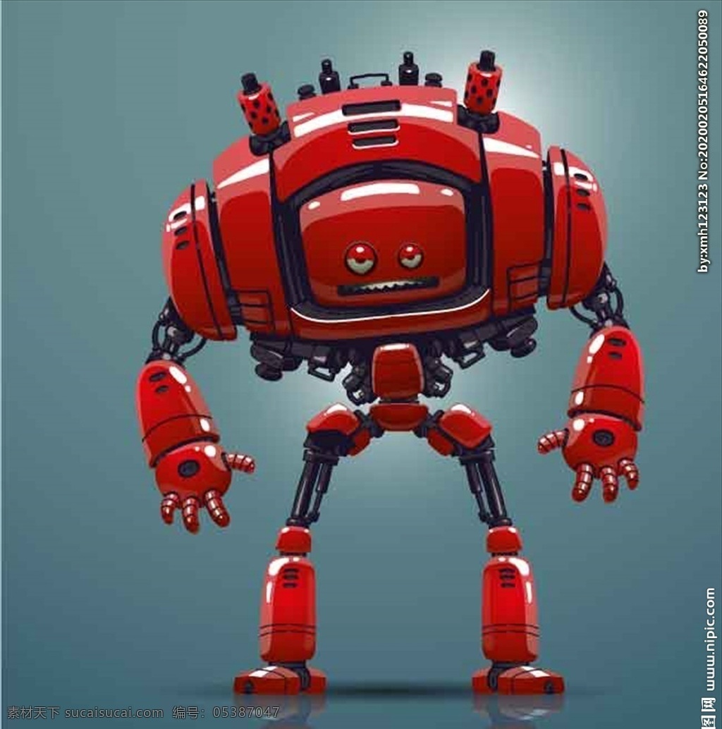 红色 机器人 可爱 时尚 银白色机器人 可爱卡通 人物电子 科技 人工智能 科技素材 背景 横幅 显示器 提示语 生气的人 微笑的 变形金刚 汽车人 分层