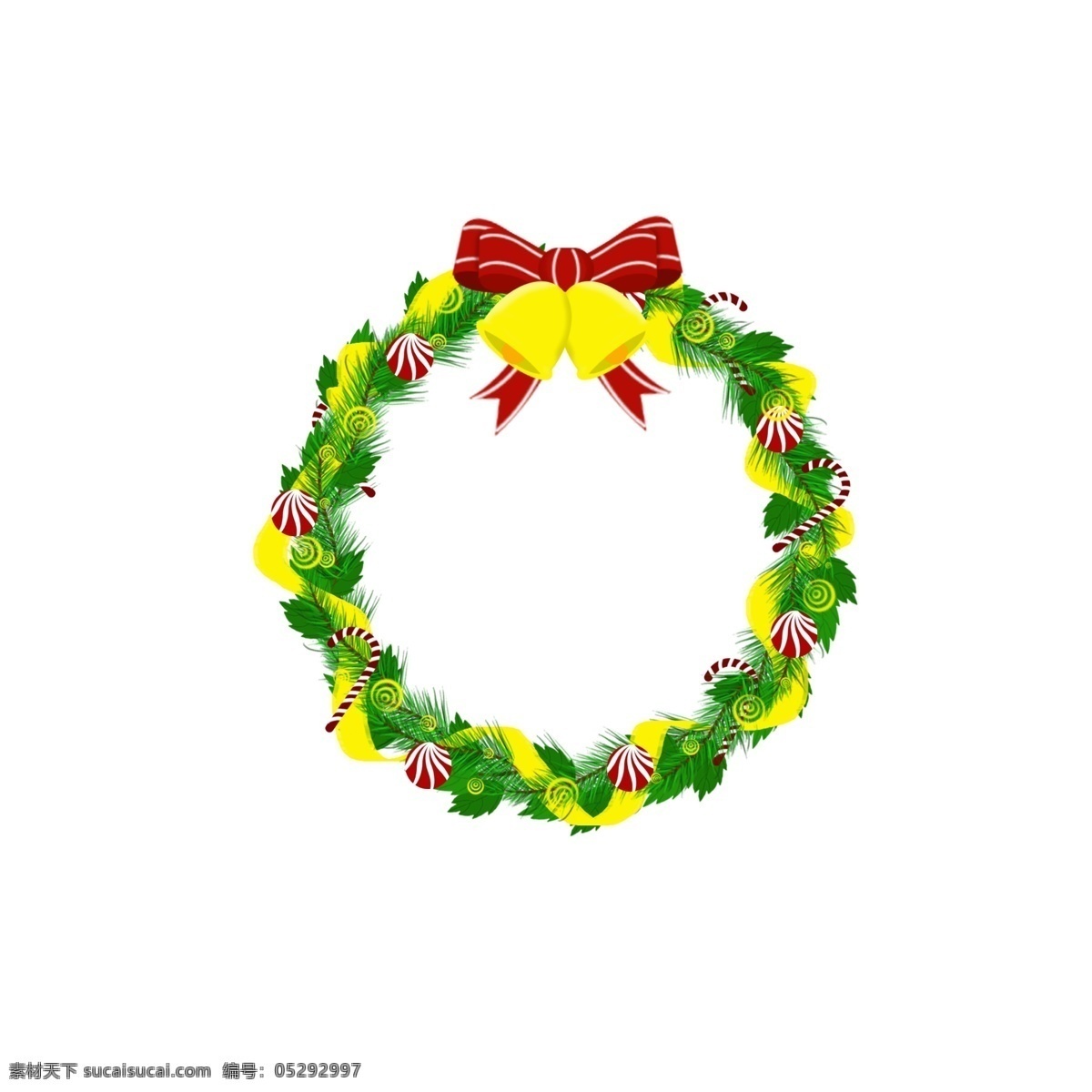 圣诞节 花环 铃铛 喜庆 装饰物
