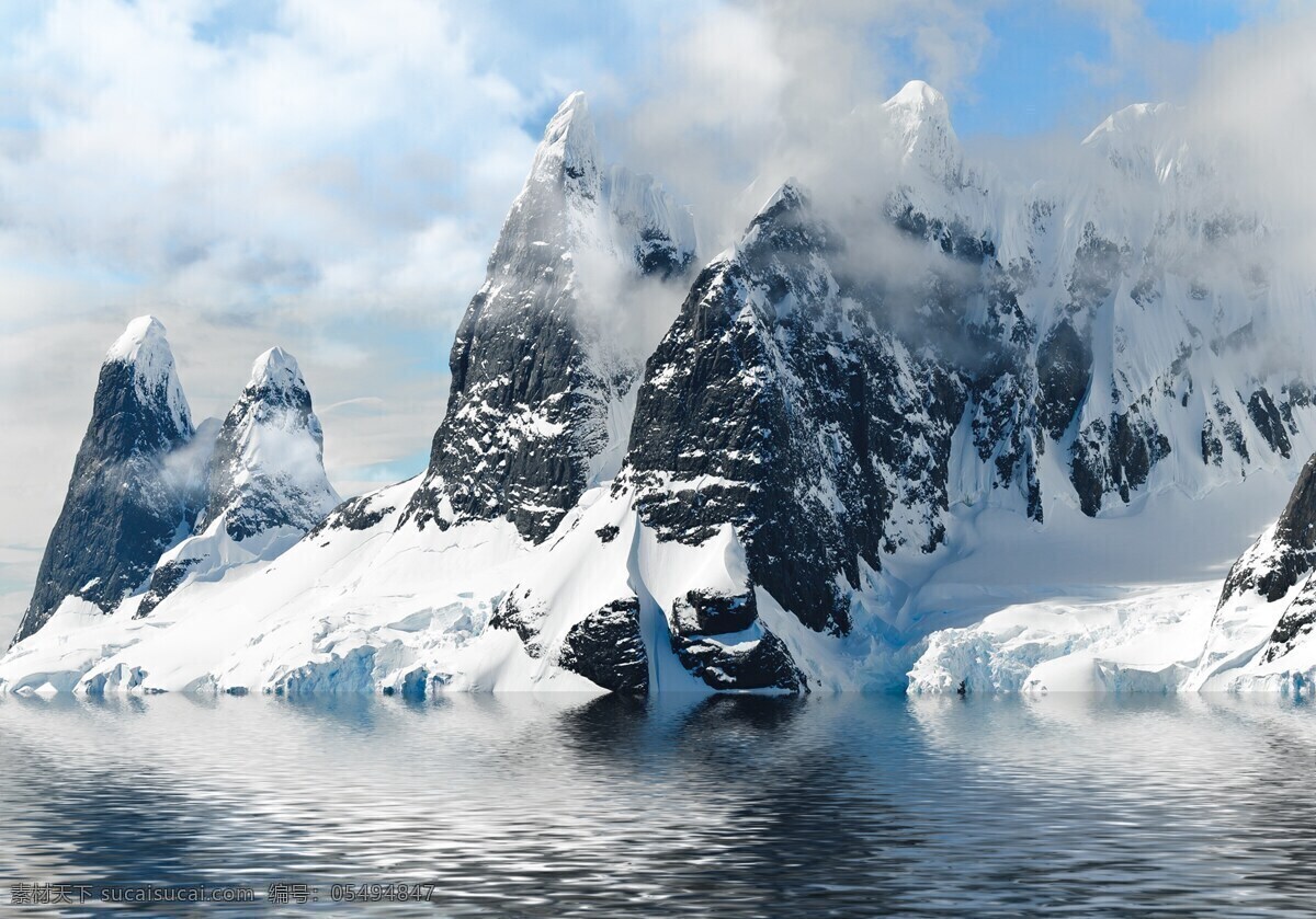 蓝天 白云 冰山 冰川 河 流水 壁纸 河流 水 4k壁纸 风景自然风光 3d设计 3d作品