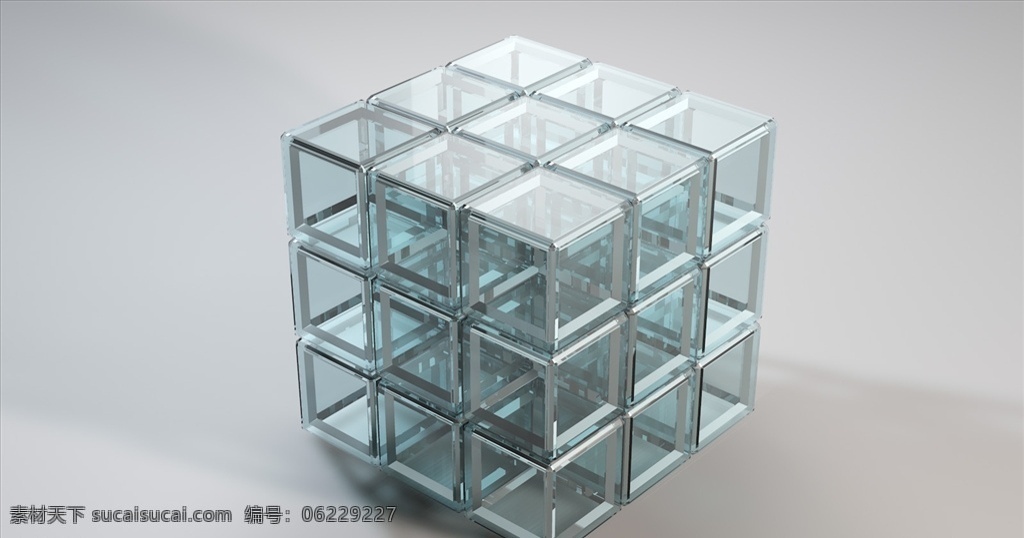 c4d 模型 反光 立方 水晶 动画 工程 立方体 玻璃 渲染 场景 c4d模型 3d设计 其他模型