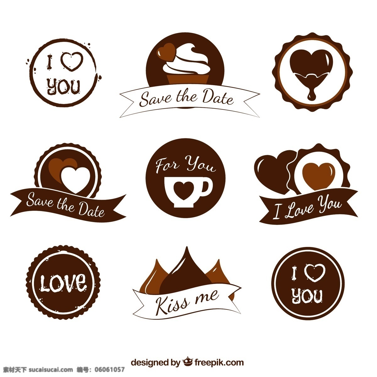 咖啡 巧克力 元素 婚礼 标签 爱心 条幅 标志 标志图标 其他图标