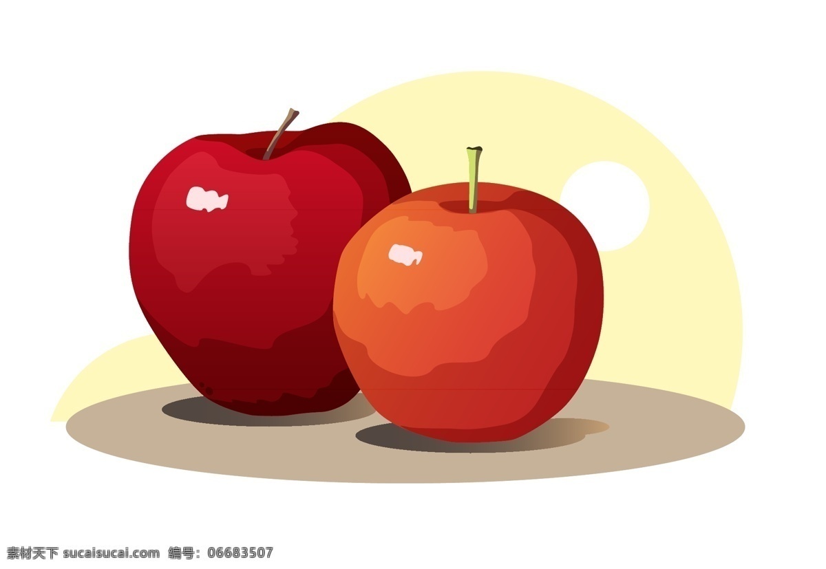 水果 系列 矢量 插画 苹果 apple 矢量插画 水果插画 苹果插画 红苹果 大红苹果 红富士 蛇果 水果系列 生活百科 餐饮美食