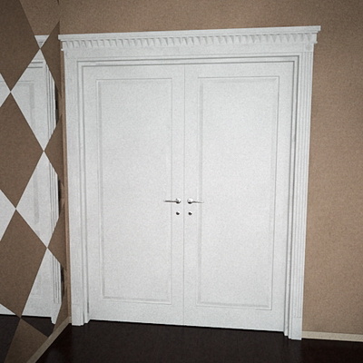 白色 欧式 木门 模型 3d模型 3d效果图 家具 家具模型 门 门模型 3d模型素材 门窗模型