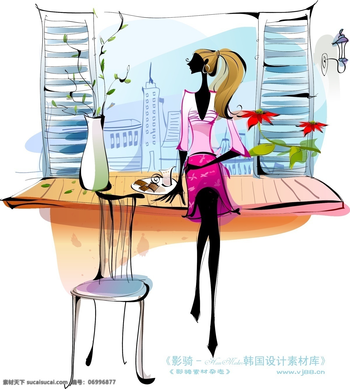 窗前 看 風(fēng)景 女孩 窗前看風(fēng)景 時(shí)尚女性 都市女性 休閑生活 都市生活 度假生活 生活場(chǎng)景 休閑度假 時(shí)尚 女性 矢量 插畫(huà) 動(dòng)漫動(dòng)畫(huà) 動(dòng)漫人物