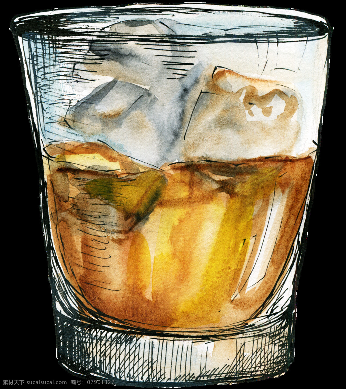 波蘭 香檳 卡通 透明 酒杯 黃色 透明素材 免扣素材 裝飾圖案