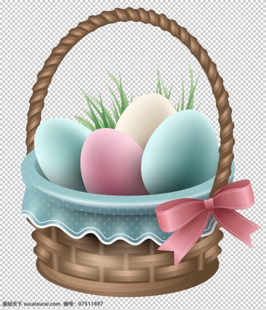 复活节彩蛋 小清新 卡通 复活节 彩蛋 花朵 植物 花纹 篮子 创意装饰 图案