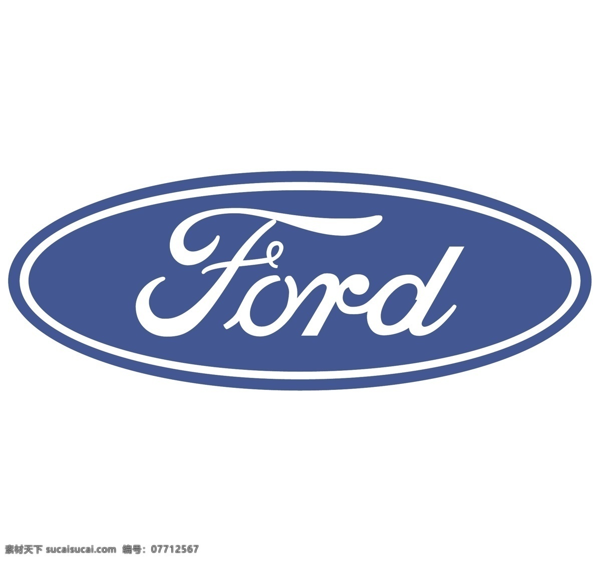 福特 标志设计 logo 蓝色 椭圆 ford 矢量图