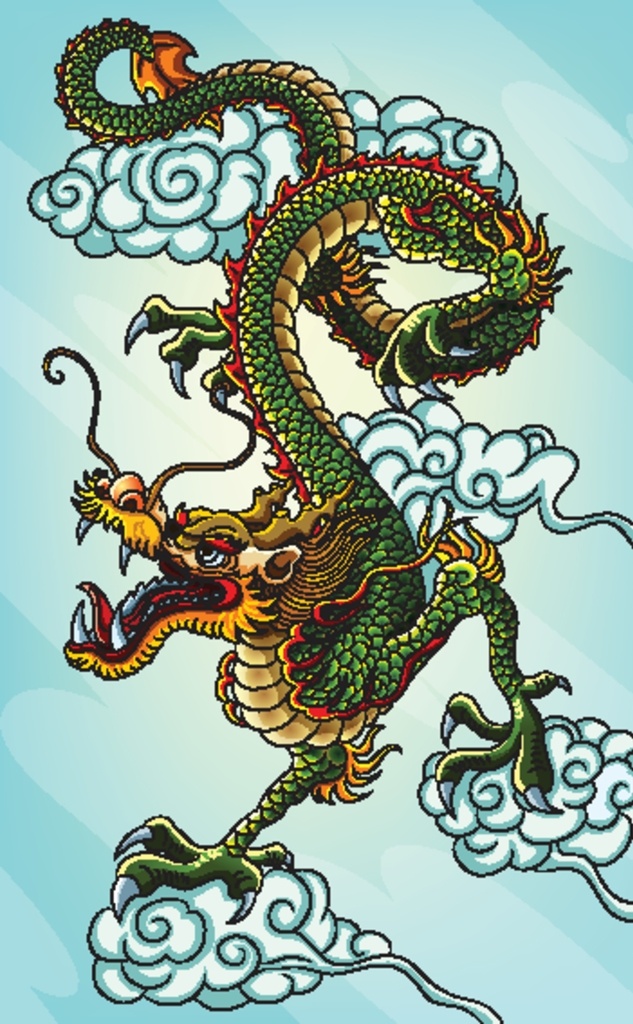 传统 龙 图案 动物形象 手绘 纹身 中国神话 神龙 图腾 纹理 服装印刷 图案背景 矢量8315 绘画 国潮 图案设计 文化艺术 传统文化