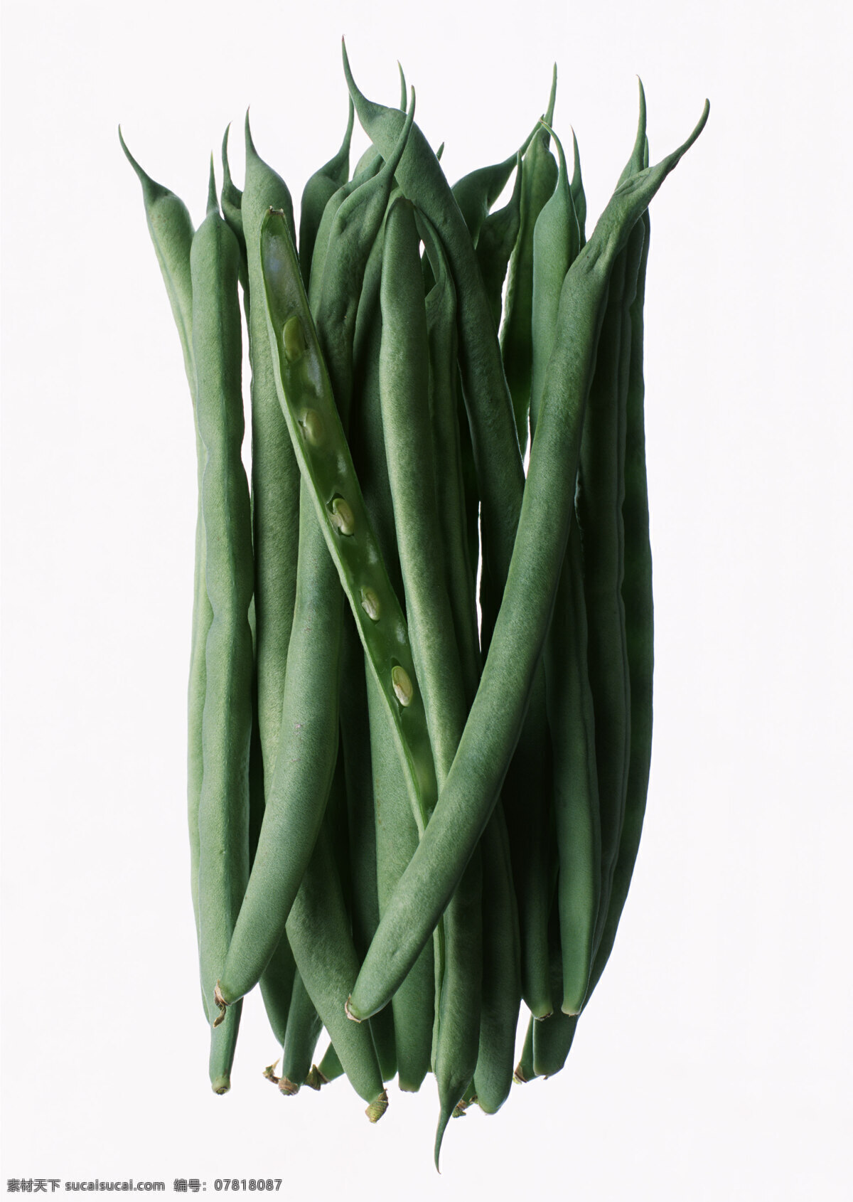 四季豆高清 新鲜蔬菜 四季豆 豆角 农作物 绿色食品 摄影图 高清图片 水果蔬菜 餐饮美食 白色