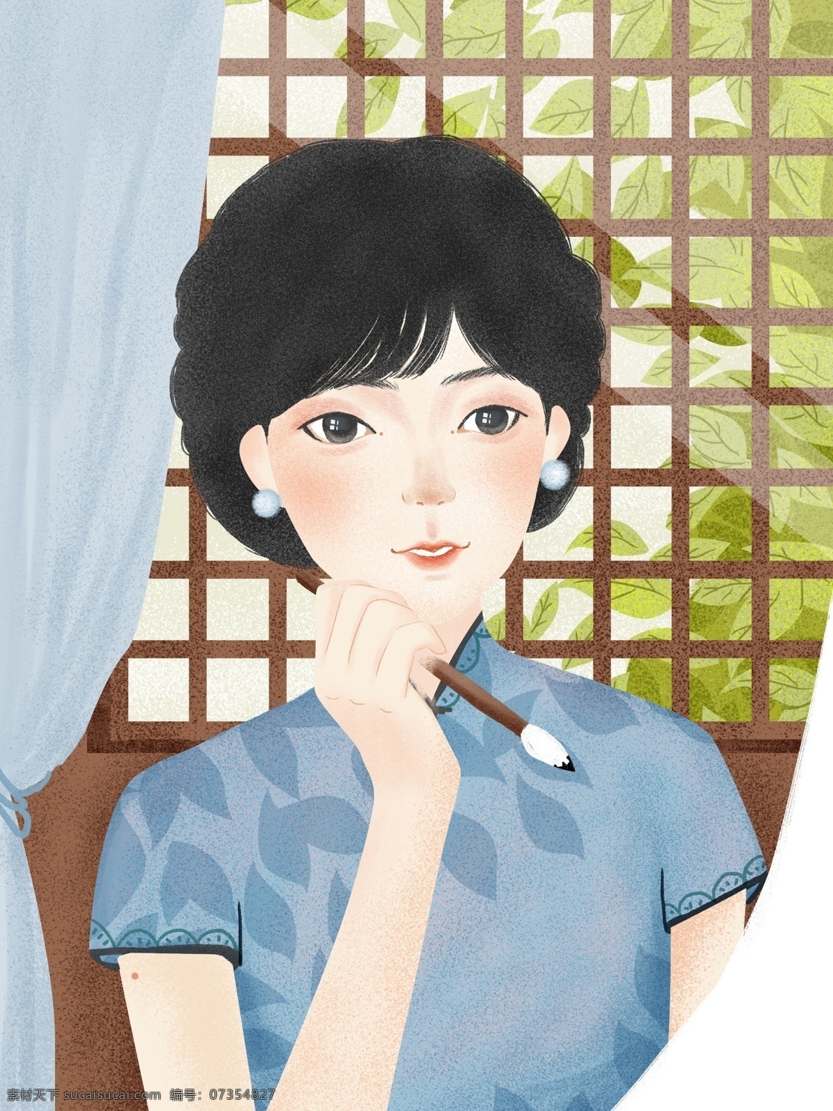民國 風 復古 插畫 悠閑 時光 民國風 復古風 復古插畫 手繪