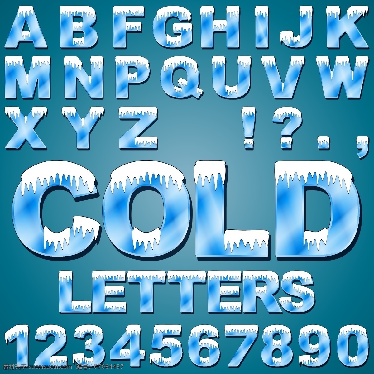 冰冻 字母 数字 矢量 符号 雪花 艺术字 英文字母 矢量图 青色 天蓝色