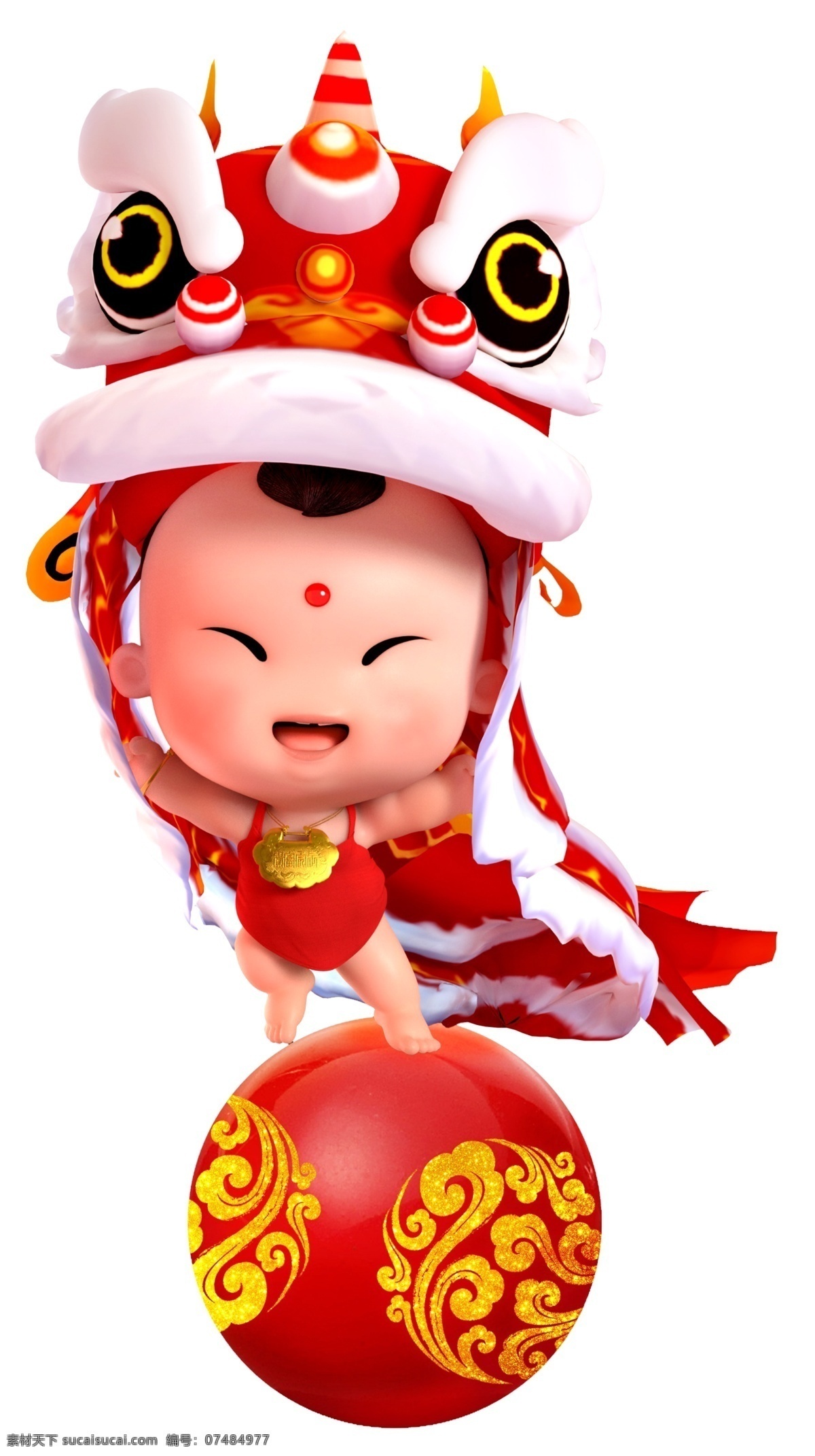招 财 童子 舞狮 新年 活动 元素 绣球 招财童子 吉祥卡通 动漫 民族文化 吉祥文化 卡通人物 传统文化 中国红 中国节 新年喜庆 设计包装插画 传统节日 龙 狮 文化艺术 节日庆祝
