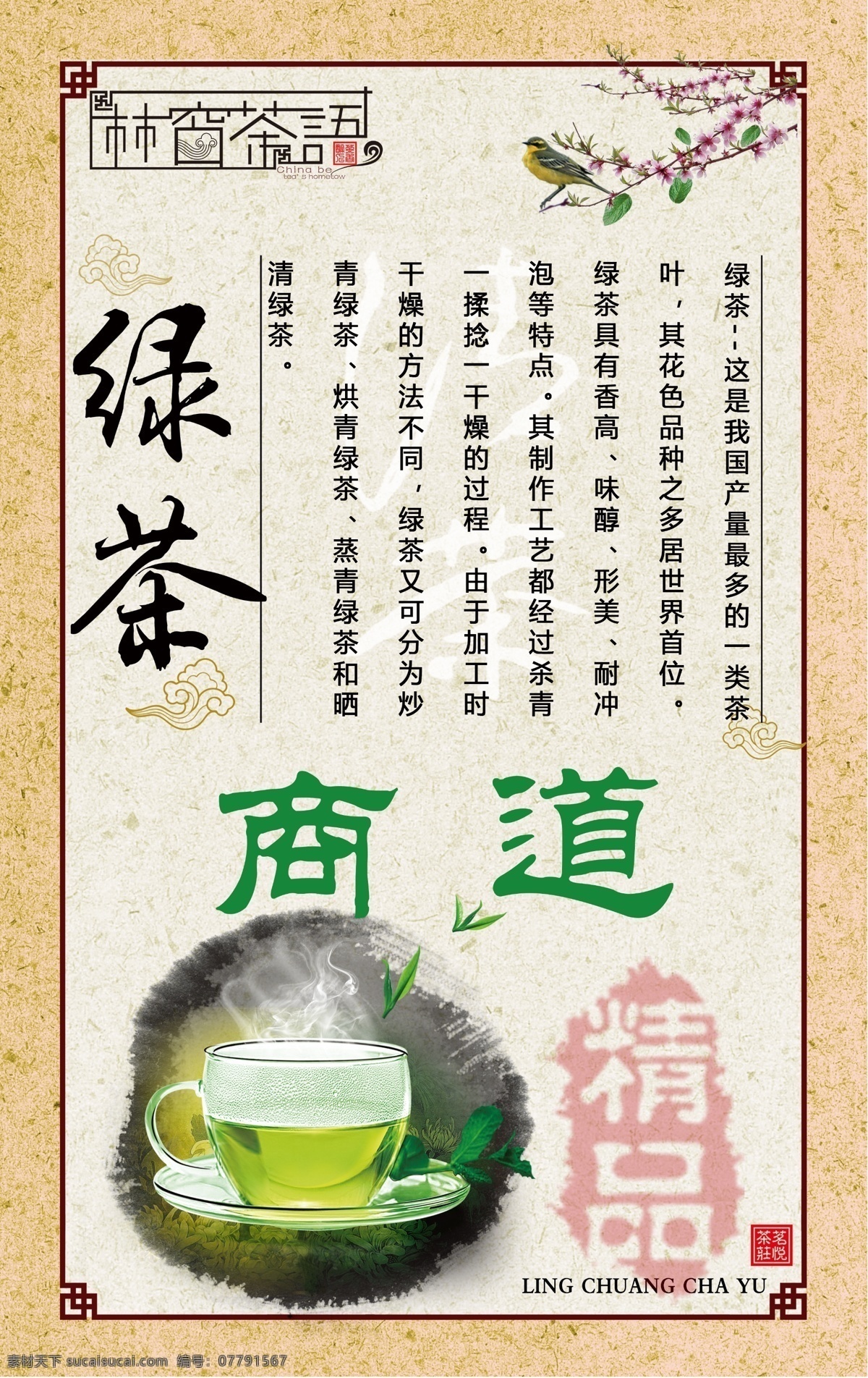 茶文化海報 綠茶 白茶 黑茶 黃茶 紅茶 茶 茶室展板 茶室 茶道