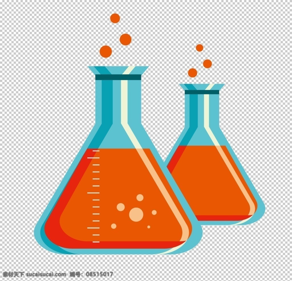 锥形 瓶 化学实验 器材 锥形瓶 科学 化学 实验设备 插画 png透明 背景 免扣素材 化学实验器材