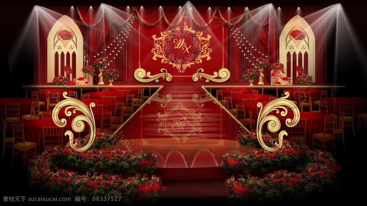 紅色 歐式 婚禮 主 舞臺(tái) 效果圖 紅色婚禮 歐式婚禮 婚禮效果圖 婚禮主舞臺(tái) 歐式門 歐式花紋 圓形舞臺(tái) 婚慶禮儀 生日 禮 底紋邊框 背景底紋