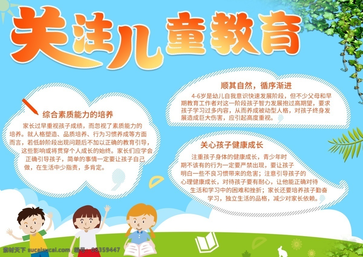 关注 儿童教育 蓝色 卡通 原创 小报 手 抄报 儿童 原创卡通人物 教育 手抄报 关注儿童教育 教育小报
