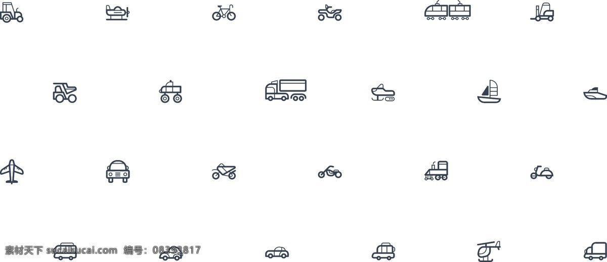 款 黑白 線條 交通工具 圖標(biāo) icon 彩色icon icon圖標(biāo) 線條icon 汽車icon 飛機icon icon下載 黑色icon 火車icon