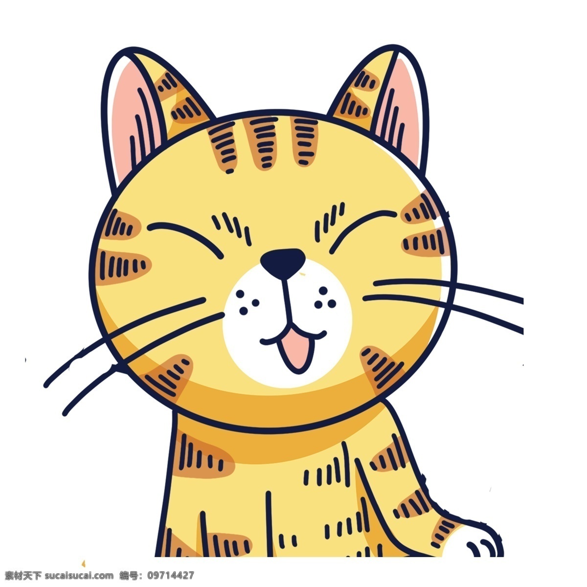 手绘 可爱 卖 萌 猫咪 透明 小猫 插画 卡通 透明素材 动物 装饰图案 宠物
